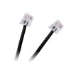 Cablu telefonic 7,5m 6P4C - 6P4C negru TEL0033A-7,5