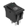 Conector comutator 12V cu întrerupător de lumină cu diodă verde