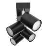 Spot negru cu 4x50W GU10 IP20