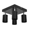 Lampă de perete și de tavan, negru, GU10, 4x50W