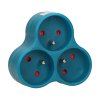 Priză electrică triplă turcoaz 230V