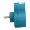 Priză electrică triplă turcoaz 230V