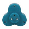 Priză electrică triplă turcoaz 230V