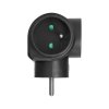 Distribuitor electric cu 3 prize, negru