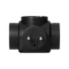 Distribuitor electric cu 3 prize, negru