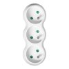 Adaptor cu prize alb 3xEU cu fișă centrală