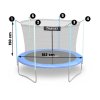 Plasă de trambulină 183cm interior 6 stâlpi 1358