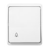 Buton sonerie alb cu protecție IP44
