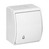 Buton sonerie alb cu protecție IP44
