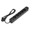 Protector de supratensiune cu USB, 5 prize, cablu de 1,5m