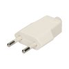 Ștecher universal mini european alb
