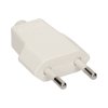 Ștecher universal mini european alb