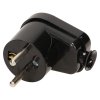 Conector electric unghiular negru 230V