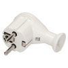 Plug electric unghiular alb 230V