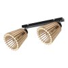 Lustră din lemn negru E27, 2x60W tavan/perete