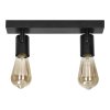 Lampă de perete și tavan neagră E27 2x60W