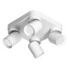 Lustră albă de tavan 4xGU10, IP20, pătrată