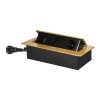 Priză pentru mobilier 3x2P+E, aurie, cablu de 1,5m