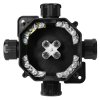 Cutie de conexiuni impermeabilă 4 intrări 144x144mm neagră