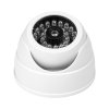 Mini cameră dummy albă cu LED-uri IR pe baterii