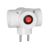 Adaptor priză cu 3 ieșiri și întrerupător