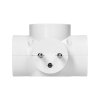 Adaptor prizmatic 3x2P+E cu protecție la supratensiune