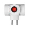 Adaptor cu comutator 3x2P+E pentru priză