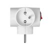 Adaptor cu comutator 3x2P+E pentru priză
