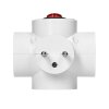 Adaptor cu comutator 3x2P+E pentru priză
