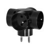 Hub de prize 4x2P+E, negru