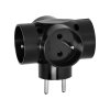 Hub de prize 4x2P+E, negru