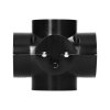 Hub de prize 4x2P+E, negru