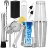 KI0009 SET BARMAN PENTRU BĂUTURI SHAKER, 11 ELEMENTE.