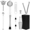 KI0009 SET BARMAN PENTRU BĂUTURI SHAKER, 11 ELEMENTE.