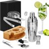 KI0012 SET BARMAN PENTRU BĂUTURI SHAKER 750 ML, 12 PIESE.