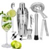 KI0012 SET BARMAN PENTRU BĂUTURI SHAKER 750 ML, 12 PIESE.