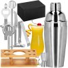 KI0022 SET BARMAN PENTRU BĂUTURI SHAKER 550 ML, 8 PIESE.