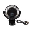 Ventilator de masă cu clemă și USB, negru