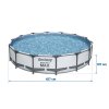 Piscină de grădină cu structură 457 x 107 cm 18în1 Bestway 56488
