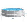 Piscină de grădină cu cadru 366 x 99 cm 4în1 INTEX 26716GN