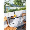 Masă de balcon rezistentă 60x43cm pliabilă Sofotel SO-982 neagră