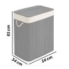 Coș de rufe din bambus cu capac 100 l Massido