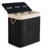 Coș de rufe din bambus cu capac 150 l Massido