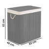 Coș de rufe din bambus cu capac 150 l Massido