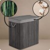 Coș de rufe din bambus cu capac 150 l Massido
