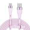 Cablu USB - USB tip C 1 m silicon roz roz Kruger&Matz Basic