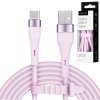 Cablu USB - USB tip C 1 m silicon roz roz Kruger&Matz Basic