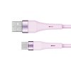 Cablu USB - USB tip C 1 m silicon roz roz Kruger&Matz Basic