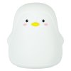 Lumină de noapte LED din silicon pentru copii, pinguin alb