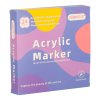 Markere acrilice pentru textile pietre markere DIY impermeabile set 24 buc.